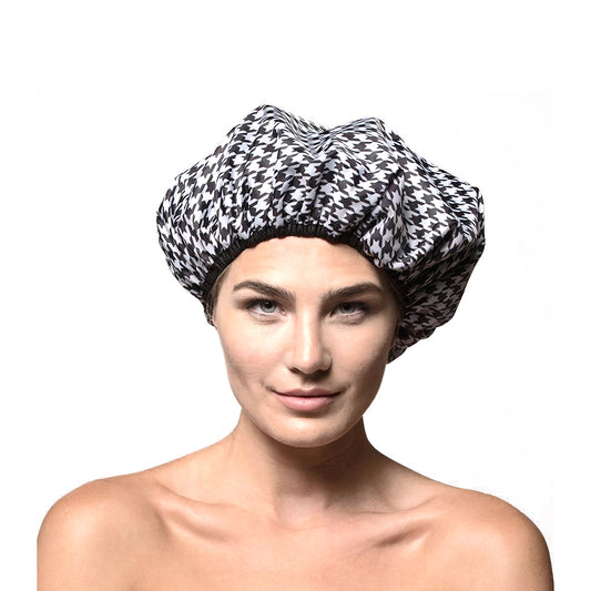 Shower Cap Houndstooth