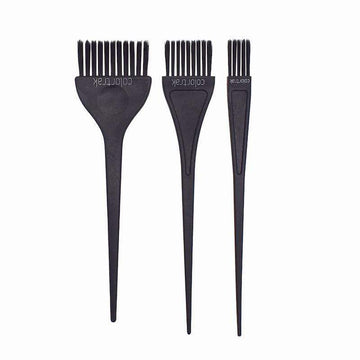 Colortrak Assorted Feather Bristle Color Brushes Black (3 pk)